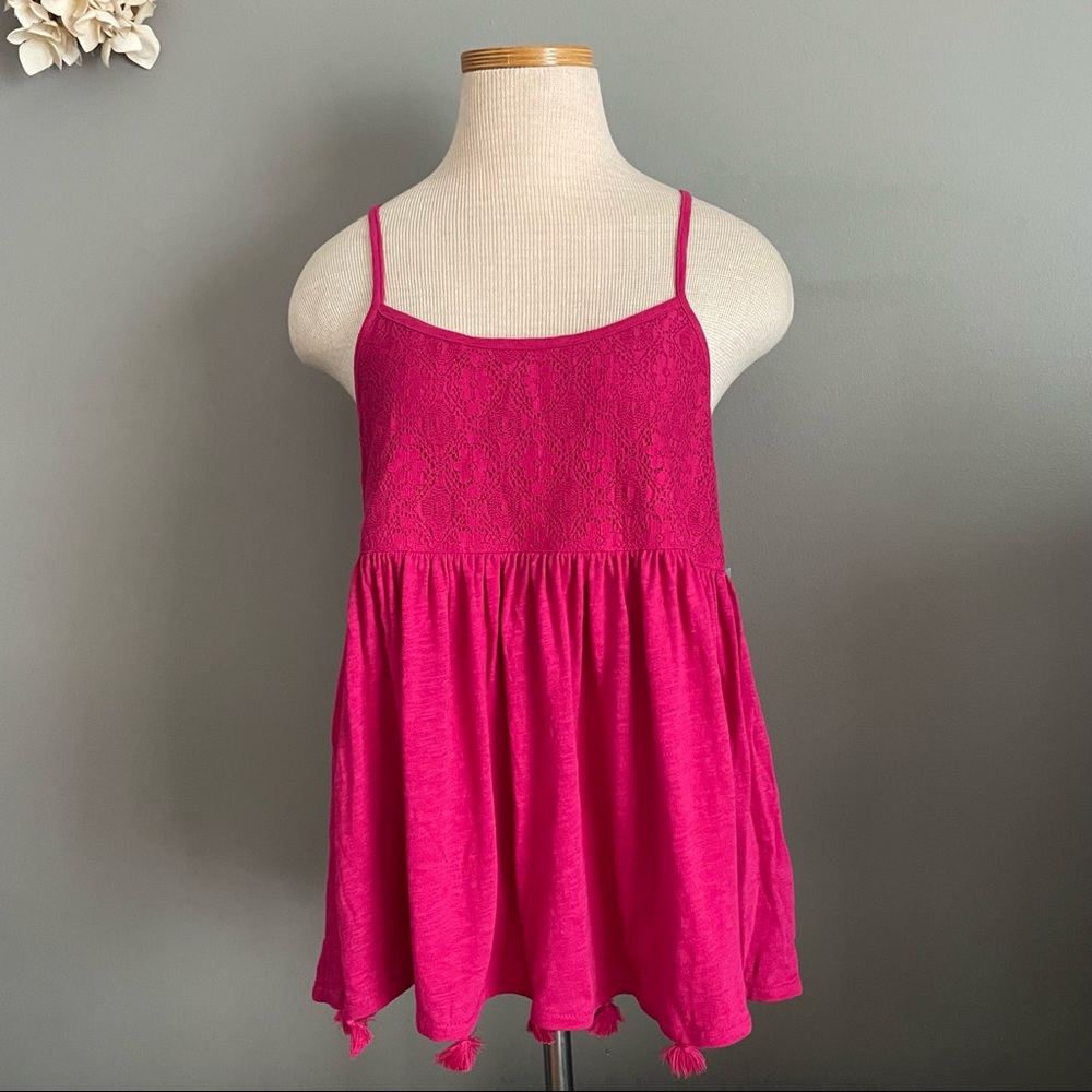 Babydoll Tank Tassel Trim NWT by a.n.a.